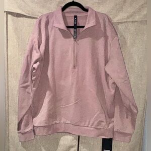 Men's Lululemon Salmon French Terry Oversized Half-Zip Sweater Size L